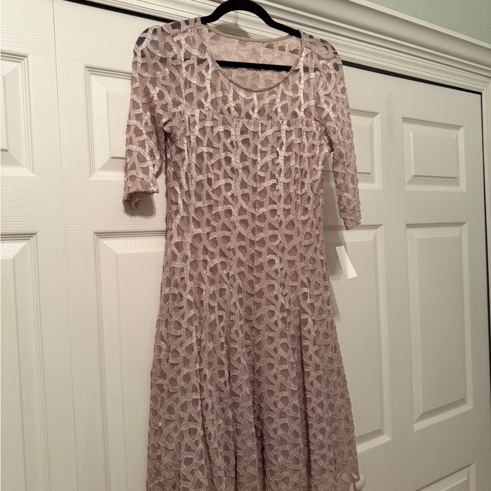 Rabbit Rabbit Rabbit champagne lace dress, size 6, NWT